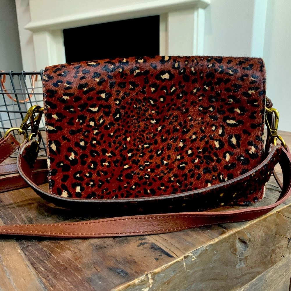 Madewell Convertible Crossbody Leopard Calf Hair